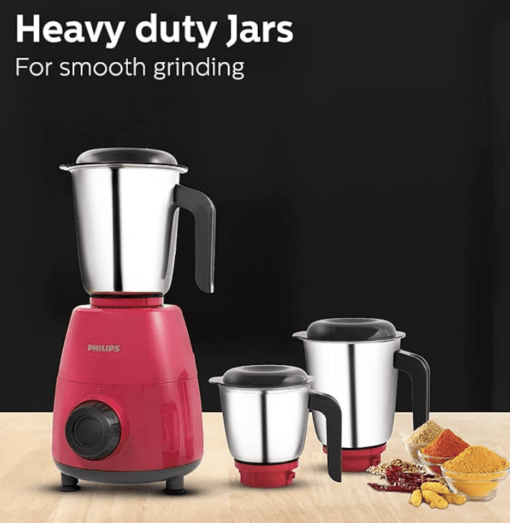 Philips HL7505/02 Mixer Grinder, 500W Endura Motor with rapid cool motor technology, 3 heavy duty and leak proof Jars - Image 4
